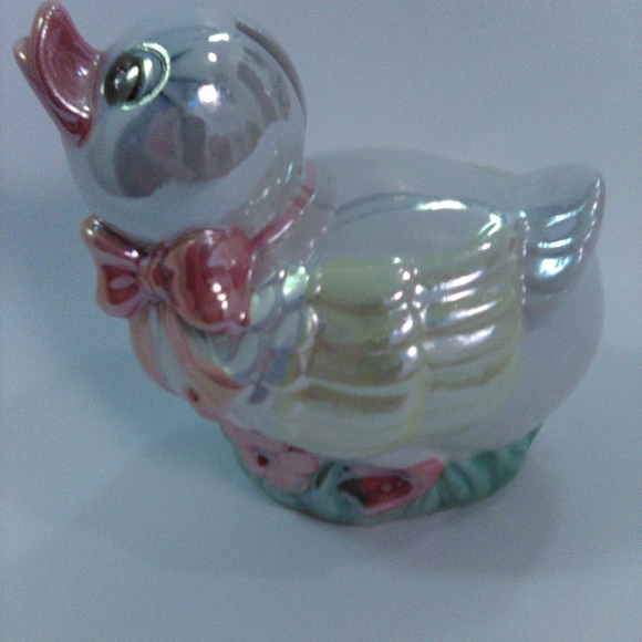 Lustrous Glazed Fancy Duck Coin Bank - Picture 3 of 12